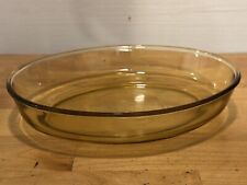 Vintage Amber Yellow Glass Oval Casserole Made in Mexico 10