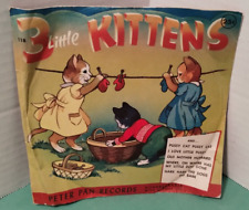 Scarce 3 Little Kittens Peter Pan Records Vintage Children Phonograph Record 78 picture