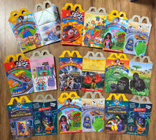 9 Vintage 1998 McDonald's Happy Meal Boxes Hot Wheels, Mystic Knights, Barbie picture