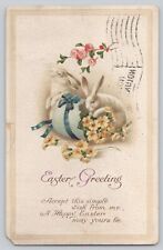 Postcard Easter Greetings Embossed Divided Back c 1915 picture