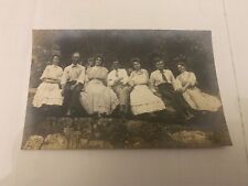 c.1910 Group of People at Maquoketa Caves Maquoketa Iowa Real Photo Postcard B picture