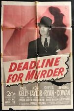 DEADLINE FOR MURDER Kent Taylor Original 1946 1-SHEET Movie Poster 27 x 41- picture