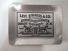 Vintage LEVI STRAUSS Advertising Aluminum Ashtray/Trinket Dish picture