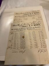 1566 MAINE CIVIL WAR FORT MCCLARY 1862 US ARMY PROVISIONS 2 INVOICES BEEF 2000lb picture