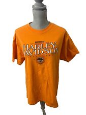 Harley Davidson Men's Size Large Legendary Tshirt New Port Richey Florida Orange picture
