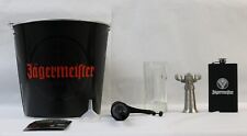 Lot Jägermeister: Metal Ice Bucket, Flask, Moose Shot Glass, Measuring Glass picture