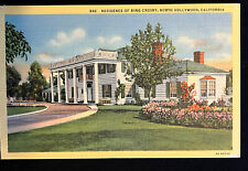 Hollywood CA Bing Crosby Residence California Vintage Postcard c1930 picture
