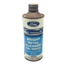 Vintage Ford Bright Metal Cleaner  Metal Tin Can Collectable Half Way Full Can R picture