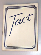 Vintage 1964 Booklet - Tact by Sir John Lubbock Inspirational picture