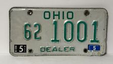 Vintage 1991 Ohio Dealer License Plate 62 1001 picture