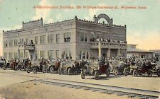 Waterloo Iowa~William Galloway Farm Implement Equipment Offices~Crowd~Cars~1912 picture