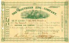 Southern Zinc Co. - Stock Certificate - Mining Stocks picture