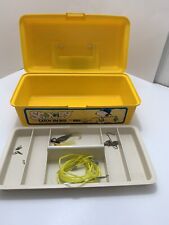 Vintage Snoopy & Woodstock Catch 'em Child's Fishing Tackle Box Peanuts Zebco picture