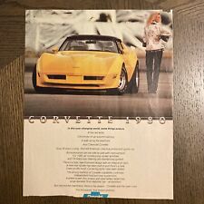 1980 Chevrolet Corvette Yellow Blonde Model Vintage Print Ad picture