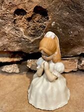 Enesco 1987 Praying Girl Figurine 1st / First Communion Cake Topper No Box. picture