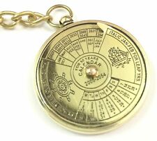 Brass Nautical Vintage 50 Year Perpetual Calendar Key chain Style FLIS picture