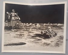 RARE Illustration TED BROWN - BENDIX CORP NASA Moon Mobile Lunar Roving Vehicle  picture