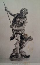 London UK Antique Postcard Early 1900s Victoria Museum Neptune and Glaucus  picture