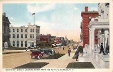 Oswego, NY New York  WEST FIRST STREET SCENE Dougherty Coal Co ca1920's Postcard picture