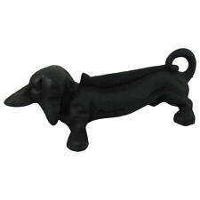 Antique Cast Iron Black Metal Dachshund Weiner Dog Boot/Shoe Scraper Wiener Dogs picture