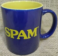 Spam Linyi Coffee Cup Tea Mug Iconic Collectible Dark Blue & Yellow Advertising picture