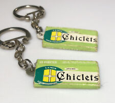 Vintage Chiclets Chewing Gum Lemon Flavor Coated Lot Of 2 Keychain Key Ring picture