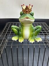 Frog Prince Figurine Cast Resin 5” X 4.5” picture