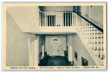 c1920's Hallway Wickland Home Of Three Governors Bardstown Kentucky KY Postcard picture