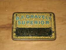 Earlier 1900's B.F. Gravely Superior Chewing Tobacco Pocket Tin picture