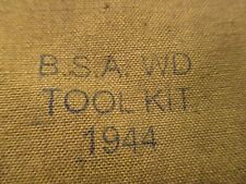 D-DAY 6th JUNE BSA WD ARMY MOTORCYCLE TOOL BAG  1944 PLUS BSA MULTI-  SPANNER picture