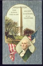 VTG Postcard George Washington, First in Peace First in War. Patriotic picture