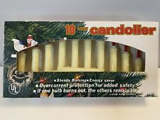 Vintage 10 Light Mini Candolier Set Christmas Plastic Drip Candles In Box 9”x4” picture