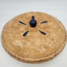 Vintage Blueberry Boysenberry Huckleberry PIE DISH and Cover Handmade picture