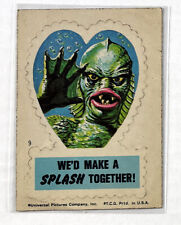 1966 Topps Universal Pictures Monsters Valentines Sticker #9 We'd Make Splash picture