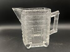 Antique EAPG Central Glass Works LOG CABIN Creamer Syrup Pitcher late 1800s picture