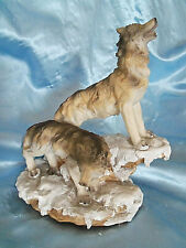 Timber Wolves on Snow Ledge Figurine 8