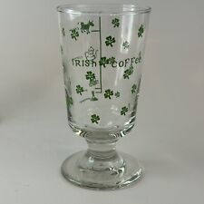 8 Vintage Irish Coffee Glass Mugs Shamrocks Clovers Recipe St. Patrick’s Day ￼ picture