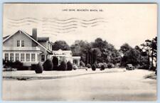 1960 REHOBOTH BEACH DELAWARE LAKE DRIVE HOUSES SENT TO DENTON MD POSTCARD picture