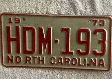GOOD SOLID 1973 NORTH CAROLINA  LICENSE PLATE SEE MY OTHER PLATES picture