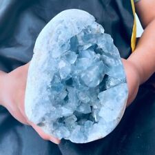 10.62LB Natural Blue agate geode Quartz Crystal Energy Healing picture