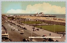 Postcard Marine parade and Britannia pier GT Yarmouth Resort Vintage  Cars (a1) picture