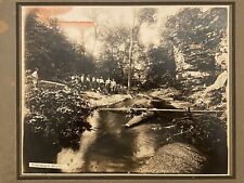 Circa 1900 Photo Men In The Woods Lumberjacks, Loggers Mill Workers With Tools picture