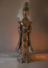Vintage (1960’s) BRASS STATUE DECOR ~ 15 3/4”, 4 1/2 LBS. ~ Japan ~ BEAUTIFUL  picture