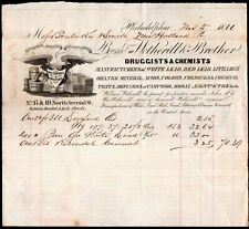 1866 Philadelphia - Druggists & Chemists - Lead Colors Camphor Letter Head Bill picture