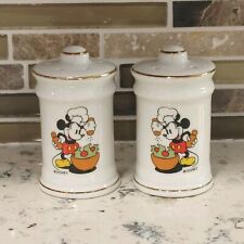 Vintage Mickey Mouse Salt And Pepper Shakers Set Disney Made In Japan Excellent picture