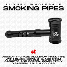Wholesale Glass Smoking Pipes | Metal Pipe Lot | Black Hand Pipe Wholesale | 7PC picture