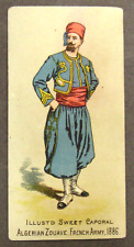 1888 N224 Kinney Military ALGERIAN ZOUAVE FRENCH ARMY 1886 Tobacco Card picture