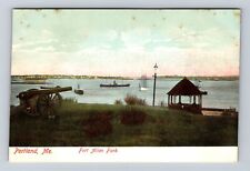 Portland ME-Maine, Fort Allen Park, Antique, Vintage Souvenir Postcard picture