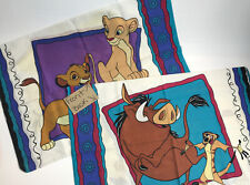 Vintage Disney Pillow Cases Lion King Timon Pumbaa 90’s Kids USA Made Rare  picture