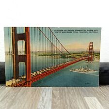 Vintage Postcard 35 Golden Gate Bridge Spanning the Marin Shore to San Francisco picture